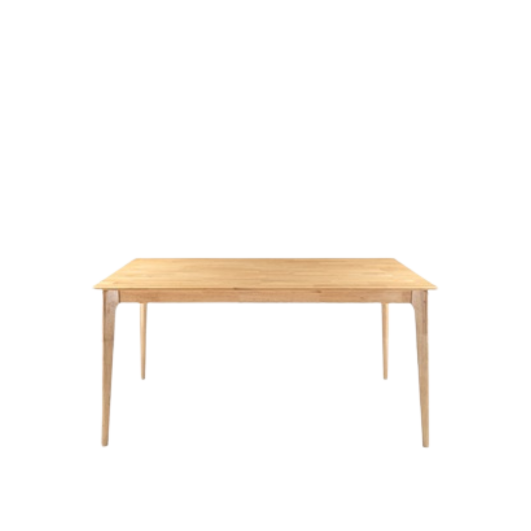 DANI Table (1.5 meter / 5 feet) solid wood natural dining table