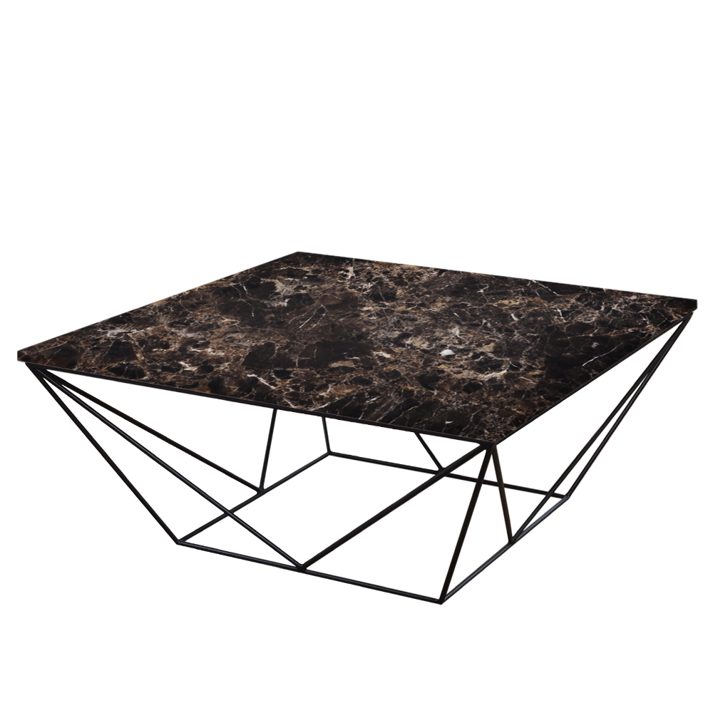 Marble Coffee Table Square Geo